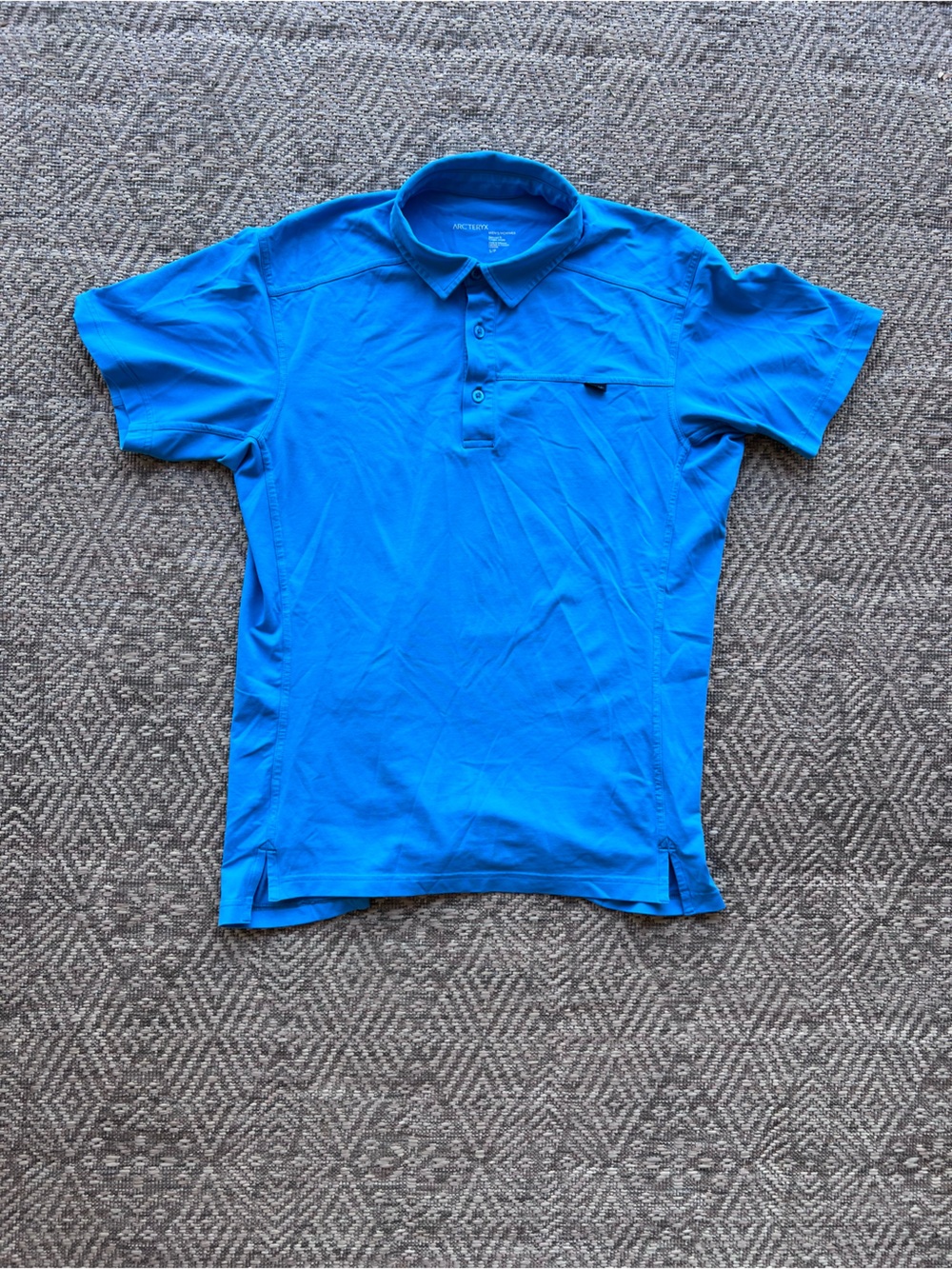Arc'teryx A2B Polo Shirt‎ Blue Performance Travel Golf Mens Small